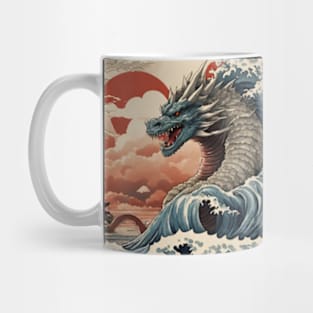 giant serpent in the sea of japan Mug